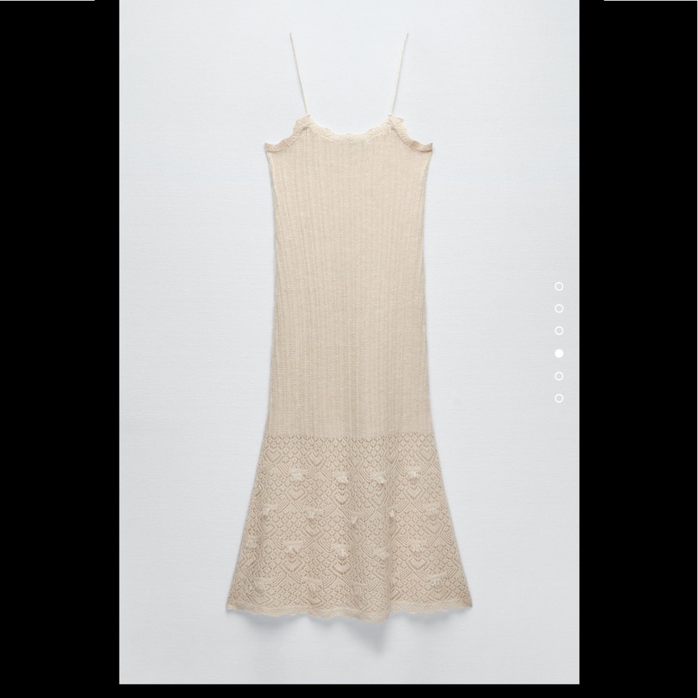 zara pointelle knit dress